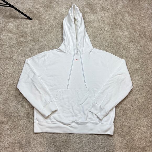 Off-White Main Label Virgil Abloh Stencil Arrows Logo Print Hoodie XL - Picture 3 of 12